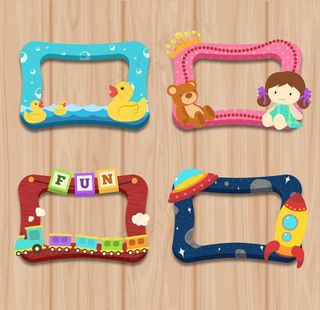 多彩的儿童相框图片