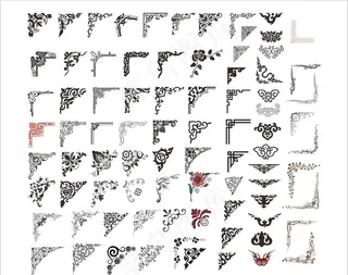 欧式边角花纹图片