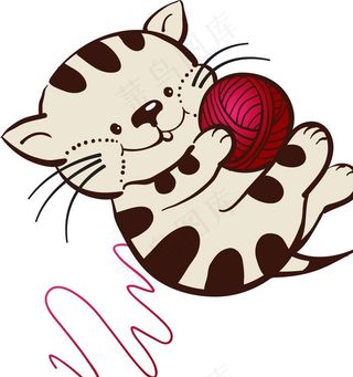小猫毛线图片