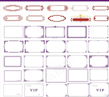 方形边框 椭圆花纹 古典花纹图片