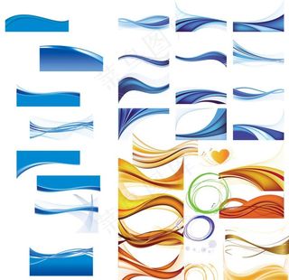 波浪曲线花纹图片