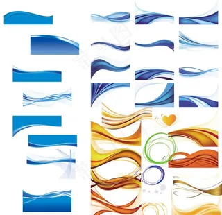 波浪曲线花纹图片