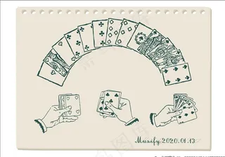 4款欧式扑克牌图案图片