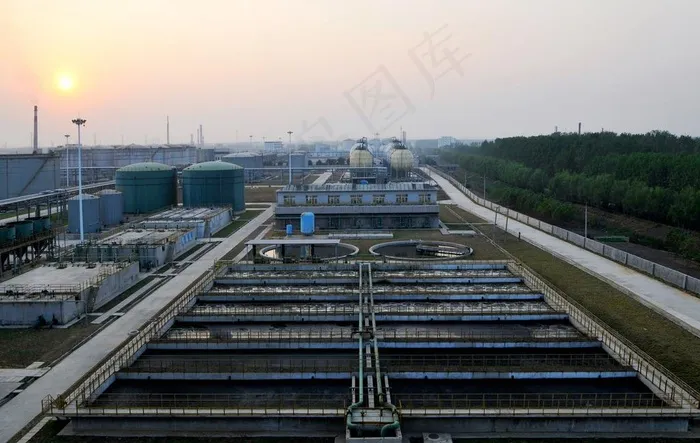 夕阳下的污水处理厂图片 夕阳下的污水处理厂图片