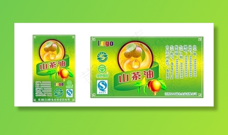 茶油标签图片cdr矢量模版下载