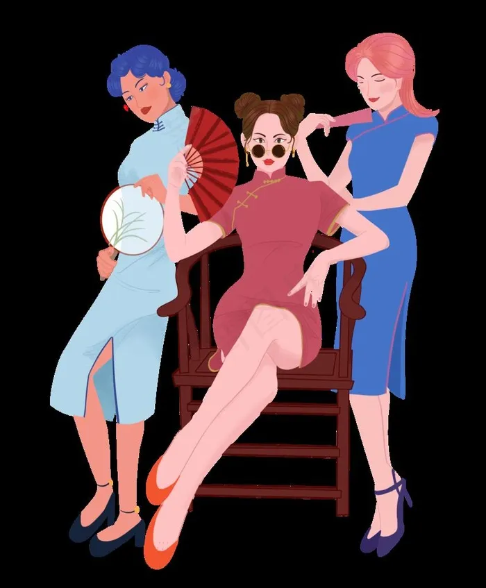 旗袍女图片