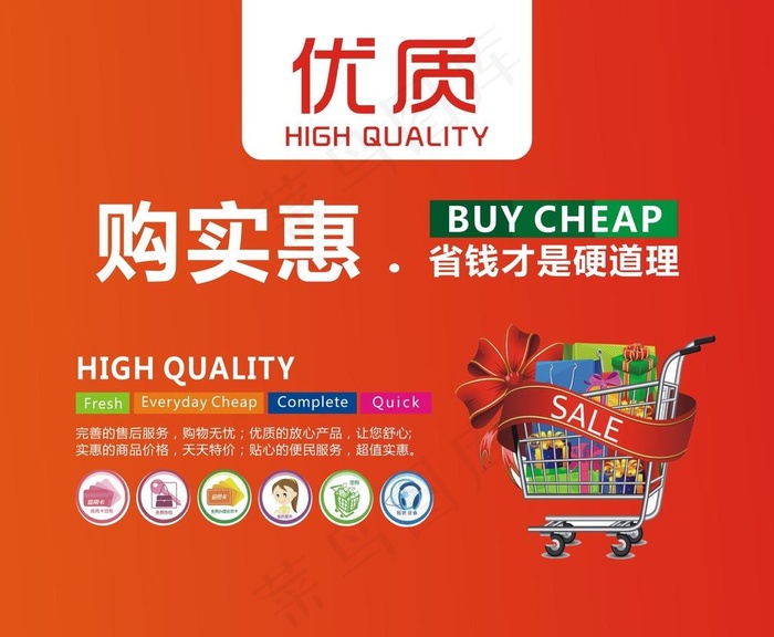 超市形象墙图片cdr矢量模版下载