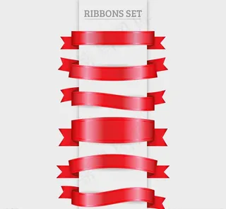 丝带条幅矢量图片