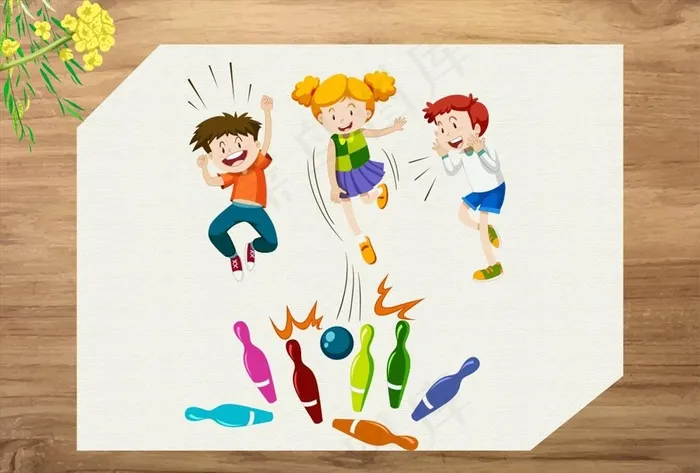 卡通儿童插画图片cdr矢量模版下载