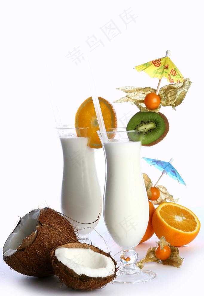 冻饮椰汁奶昔图片