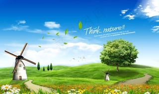 风景背景墙图片