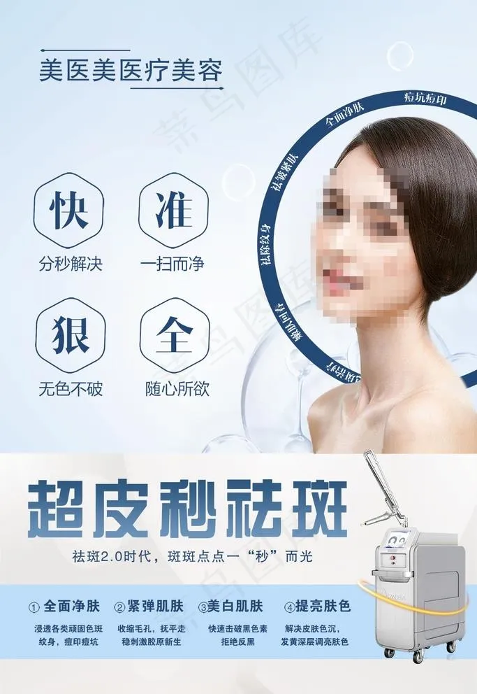 超皮秒祛斑图片psd模版下载