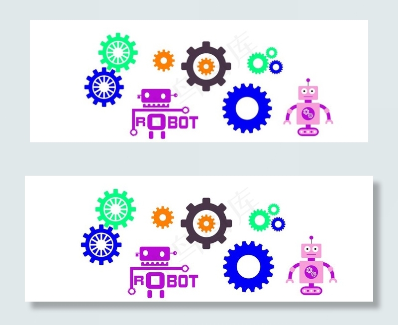 齿轮机器人文化墙图片