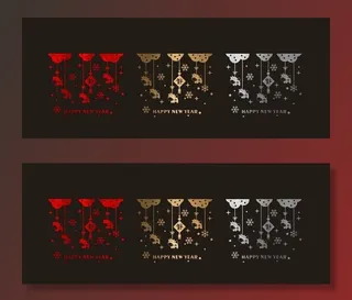 拉丝 2021 新年 橱窗贴图片