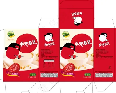 红枣豆浆外盒图片