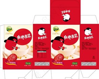 红枣豆浆外盒图片