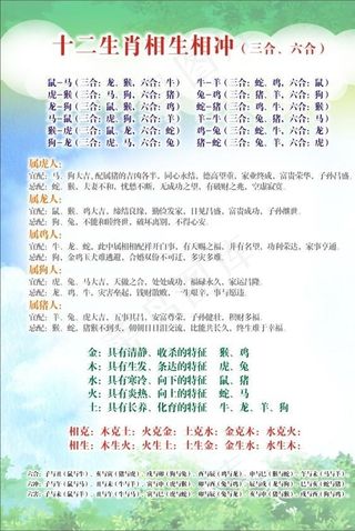 生肖相生相冲图图片