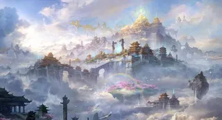 大气仙侠魔幻场景插画图片