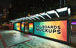 户外广告样机图片