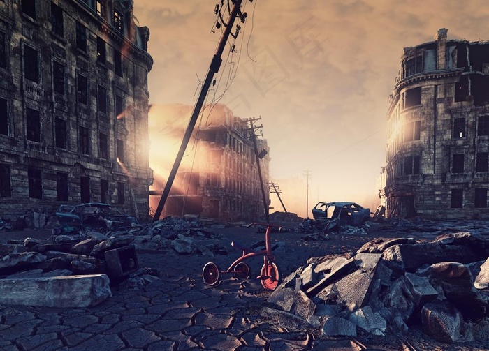 末日废墟图片