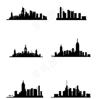 城市剪影 房屋剪影 高楼大厦图片