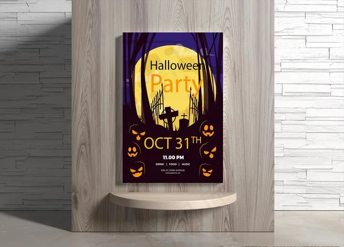 万圣节海报图片ai矢量模版下载