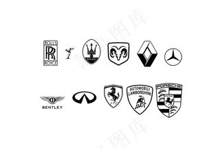 豪车标志车标汽车标志矢量图图片