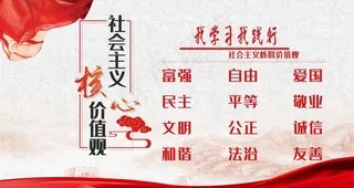 党建*核心价值观宣传展板图片