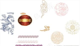 各种龙纹底纹图片