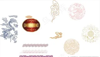 各种龙纹底纹图片