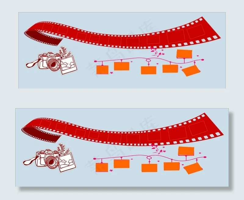 照片墙图片cdr矢量模版下载
