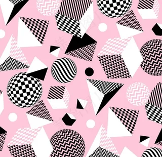 几何球形粉背景图图片