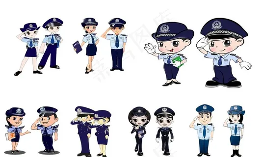 卡通警察图片 卡通警察图片