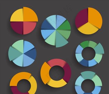多彩饼图图片