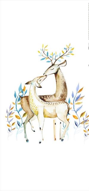 梅花鹿装饰画背景墙图片