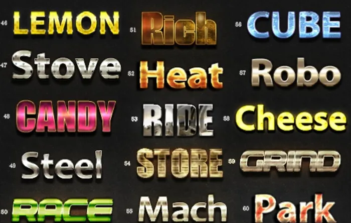 金属质感立体字样机图片psd模版下载