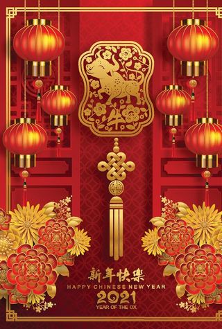 2021牛年 春节海报图片