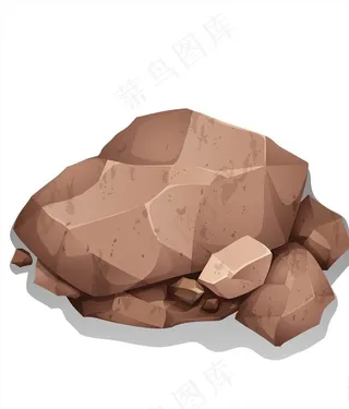 卡通岩石图片