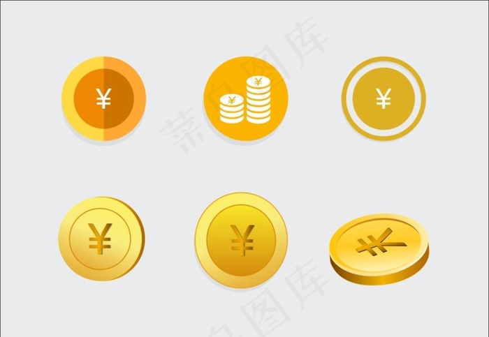 币图标 游戏币 金币图片cdr矢量模版下载