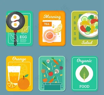 创意食物卡片图片