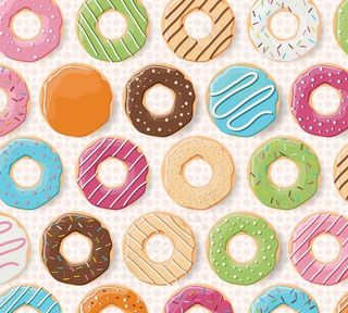 彩色甜甜圈图案设计图片