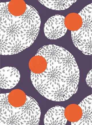 几何波点无规则图案印花素材图片