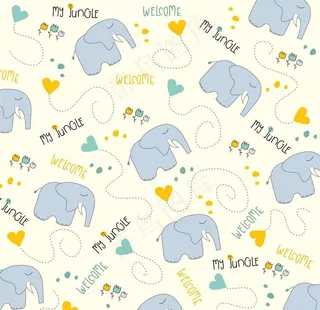 卡通无缝印花图案图片