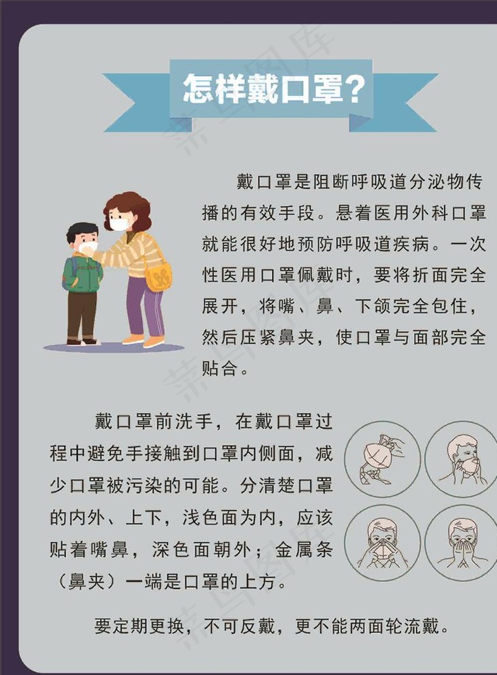 戴口罩图片cdr矢量模版下载