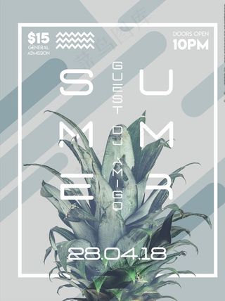 绿植夏天促销展板图片