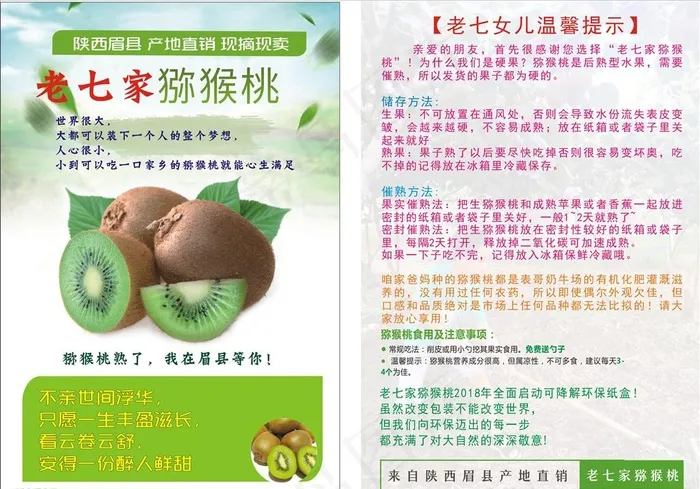 猕猴桃宣传单图片cdr矢量模版下载
