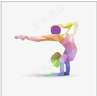 抽象体操女子图片