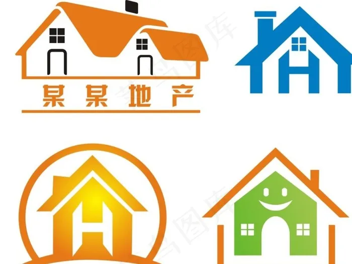 房地产标志图片cdr矢量模版下载