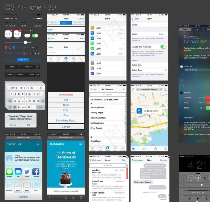 iphone扁平风格图片