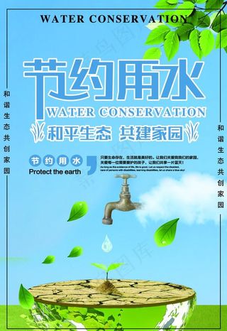节约用水海报展板图片